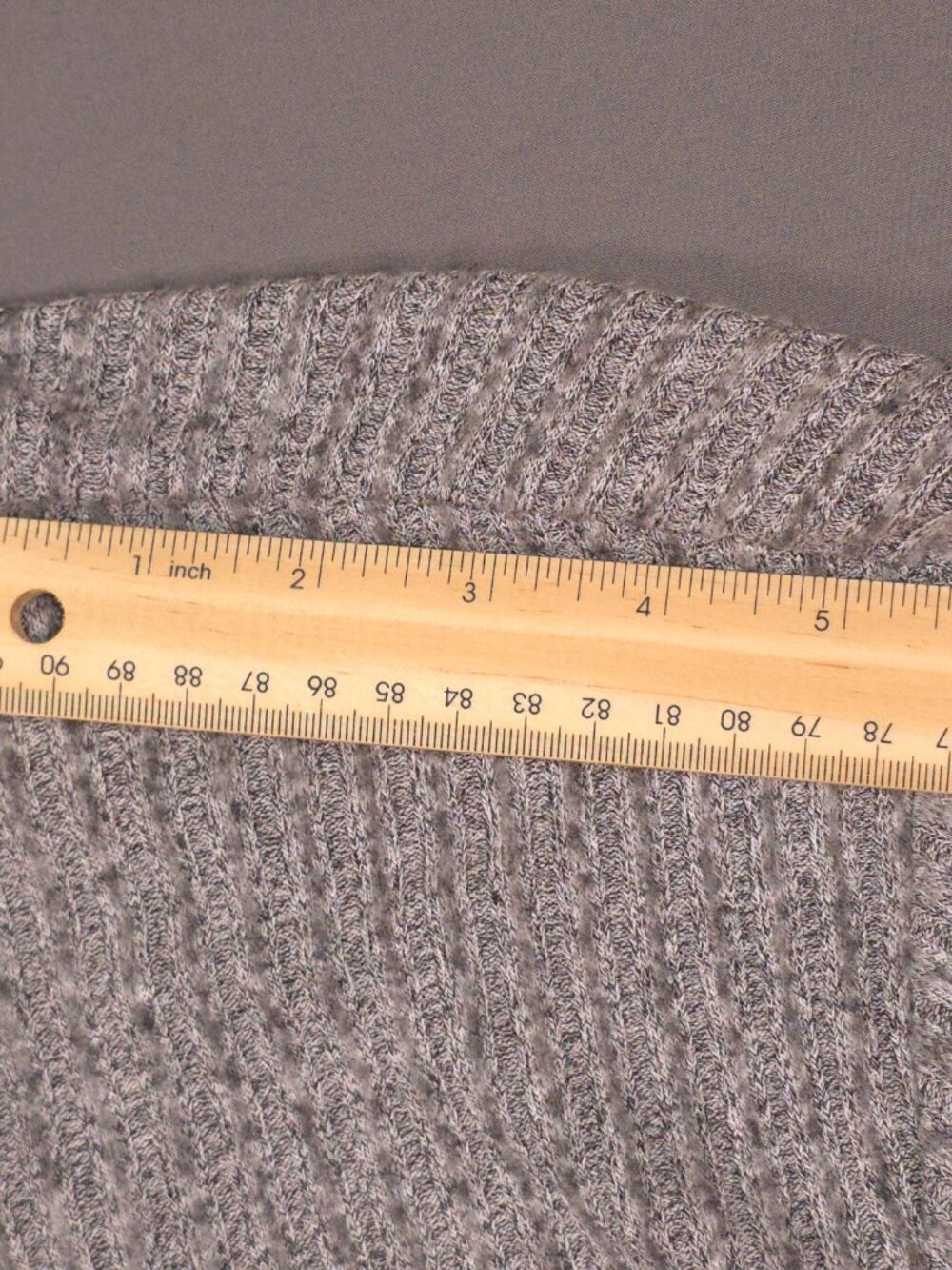 Eddie Bauer Women's S Gray Brushed Mock Neck Ribbed Stretch Sweater - Picture 9 of 10